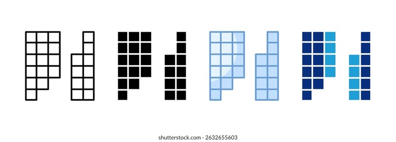 Conjunto de ícones do mapa de calor Coleção de estilos múltiplos
