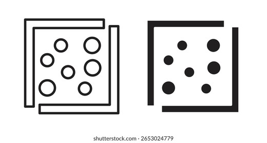Heat Map icon symbol set in black. line and flat icons
