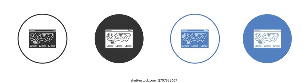 Heat Map Symbol, Vektorgrafik-Illustration. für mobiles Konzept und Webdesign