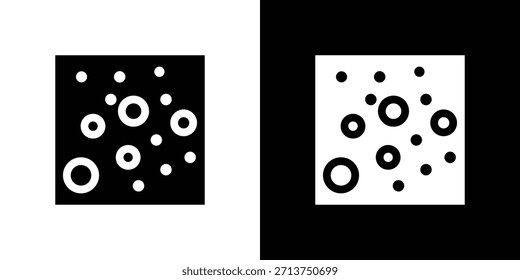 Icono de mapa de calor. Ilustración vectorial. Silueta en color negro