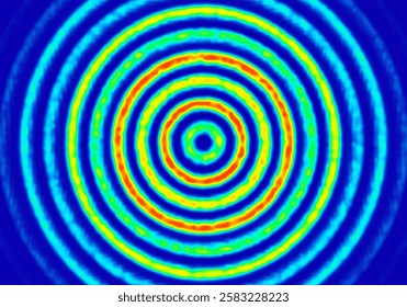 Heat map. Ripple surface with infrared thermographic effect. Temperature distribution and data analysis. Thermal imaging concept. Vector illustration.