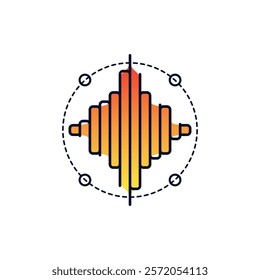 Heat map vector icon. Sound icon. Vector illustration. Ecology vector icon.
