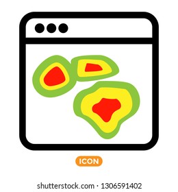 Heat Map Vector Symbol. Analytic Related Icon