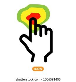 Heat Map Vector Symbol. Analytic related icon