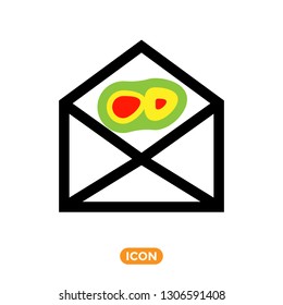 Heat Map Vector Symbol. Analytic related icon