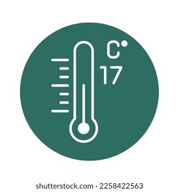 Icono del vector de medición de calor que puede modificar o editar fácilmente

