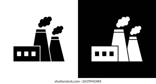 Vetor de ícone de central de calor, ilustração com logotipo sólido, pictograma
