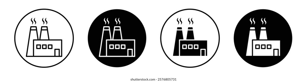 Heat power station icons vector pack for web designs