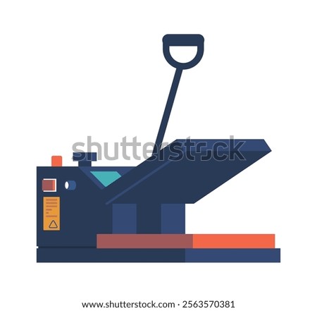 Heat press machine vector illustration