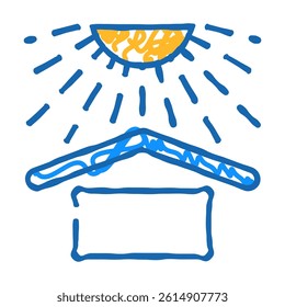 heat protect doodle icon sketch vector. heat protect sign. isolated symbol illustration