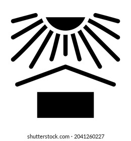 heat protect glyph icon vector. heat protect sign. isolated contour symbol black illustration