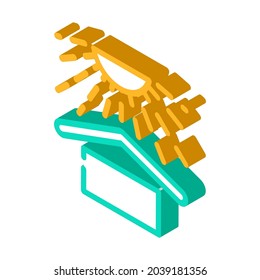 heat protect isometric icon vector. heat protect sign. isolated symbol illustration