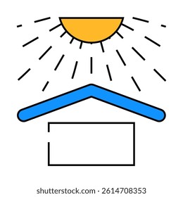 heat protect line icon vector. heat protect sign. isolated symbol illustration