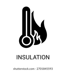 Símbolo de controle de temperatura de proteção contra calor