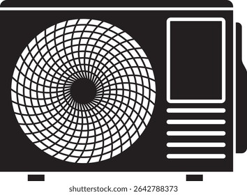 heat pump icon, air conditioner outdoor unit icon.