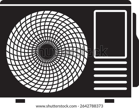 heat pump icon, air conditioner outdoor unit icon.