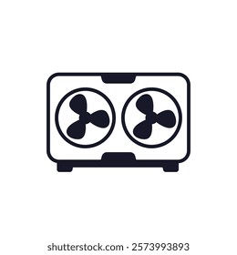 heat pump icon, cooling equipment vector