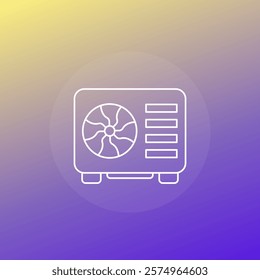 heat pump icon, thin line design