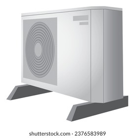 Heat pump vector illustration isolated on white background