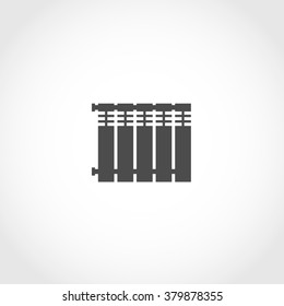 Heat radiator vector icon. Climatic equipment vector icon.