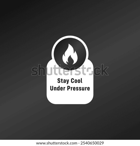 Heat resistant label vector or stay cool under pressure label. Best Heat resistant label sign for product packaging design, print design and more about Heat resistant product.