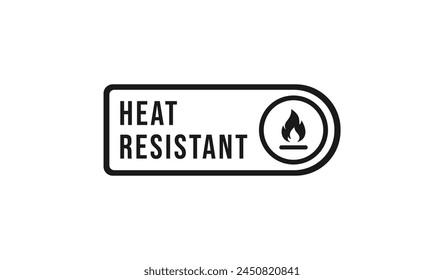 Heat resistant mark or heat resistant sign vector isolated. Best Heat resistant mark for product packaging design, print design and more about Heat resistant product.