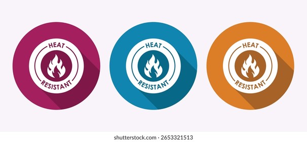 Heat Resistant Round Logos in Multiple Colors for Product Safety Standards