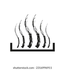 heat sign, heat wave of steam, superheated steam symbol. Vector illustration. Stock image.