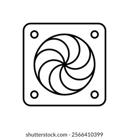 Heat Sink icon. Computer hardware icon design. vector graphic