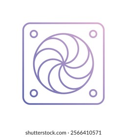 Heat Sink icon. Computer hardware icon design. vector graphic