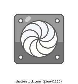 Heat Sink icon. Computer hardware icon design. vector graphic