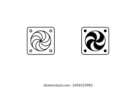 Heat Sink icons set vector stock illustration