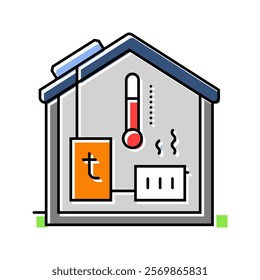 heat storage energy color icon vector. heat storage energy sign. isolated symbol illustration