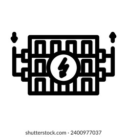 heat storage energy line icon vector. heat storage energy sign. isolated contour symbol black illustration