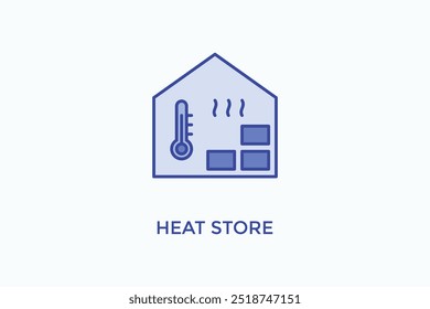 Heat Store Vector Icon Or Logo Illustration