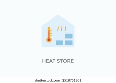 Icono De Vector De La Tienda De Calor O Ilustración De Logotipo