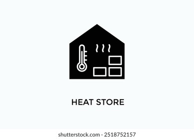 Icono De Vector De La Tienda De Calor O Ilustración De Logotipo