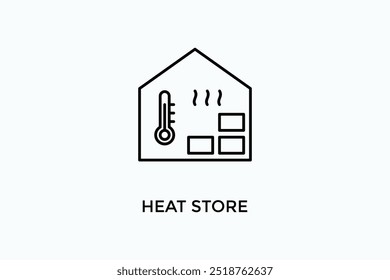 Heat Store Vector Icon Or Logo Illustration