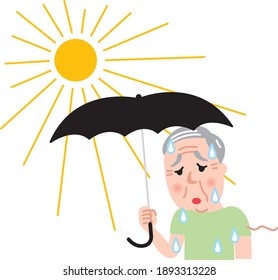 Heat stroke senior male heat stroke