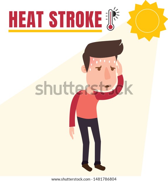 熱中症状 救急インフォグラフィック 暑い夏の日差しで脱水するリスク 健康と体のケア カートーンスタイルのベクター画像eps10イラスト のベクター画像素材 ロイヤリティフリー