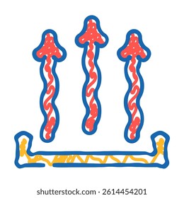 heat symbol doodle icon sketch vector. heat symbol sign. isolated symbol illustration