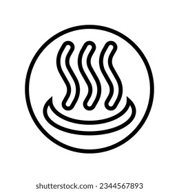 heat symbol line icon vector. heat symbol sign. isolated contour symbol black illustration