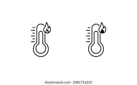 Heat Temperature icon design with white background stock illustration