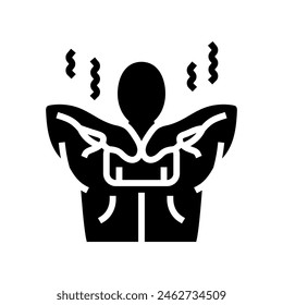 heat therapy glyph icon vector. heat therapy sign. isolated symbol illustration