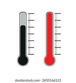 heat thermometer graphic vector icon background