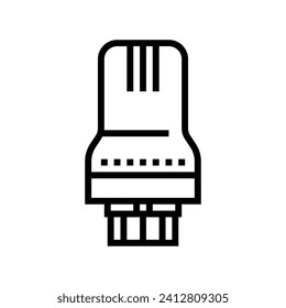 heat thermostat radiator line icon vector. heat thermostat radiator sign. isolated contour symbol black illustration