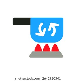heat transfer simple flat icon illustration