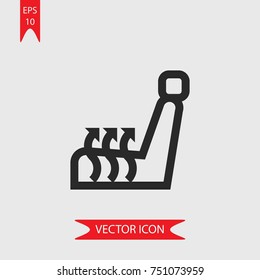 Heat vector icon, illustration symbol