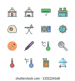 heat vector icon set