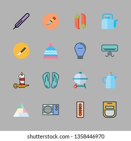 heat vector icon set